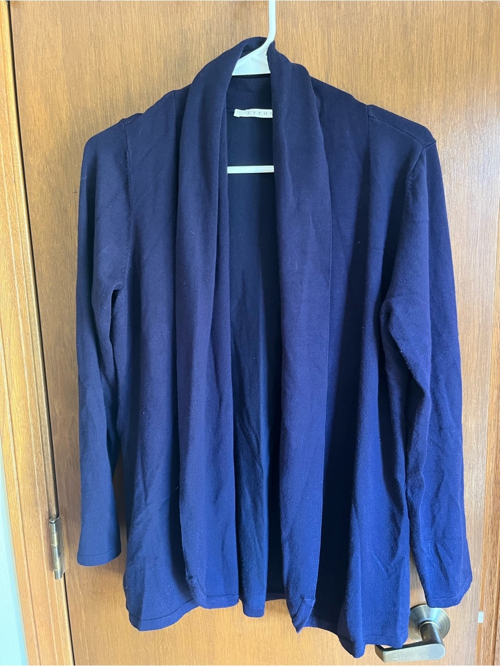 Cyrus Open-Front Navy Blue Blazer Cardigan